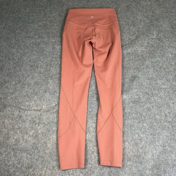 Lululemon In Movement Legging Womens 4 Rustic Coral 25” Athletic Tight Running - Picture 7 of 8